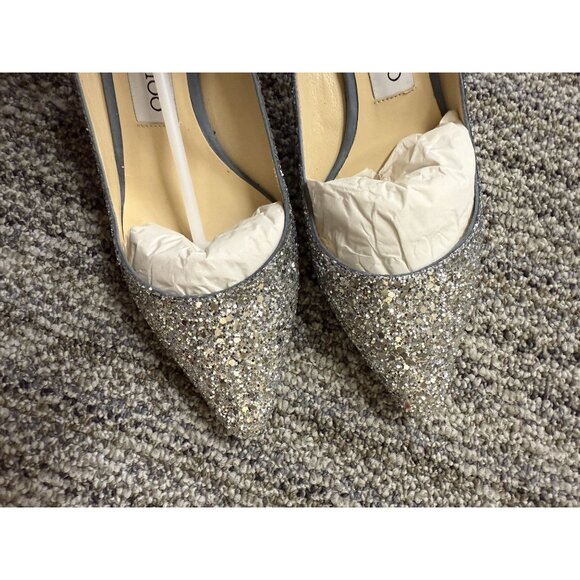 Jimmy Choo Glitter Pointed-Toe Heels Size 36 Made In Italy With Original Box & D - Picture 6 of 7
